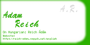 adam reich business card