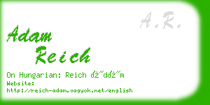 adam reich business card